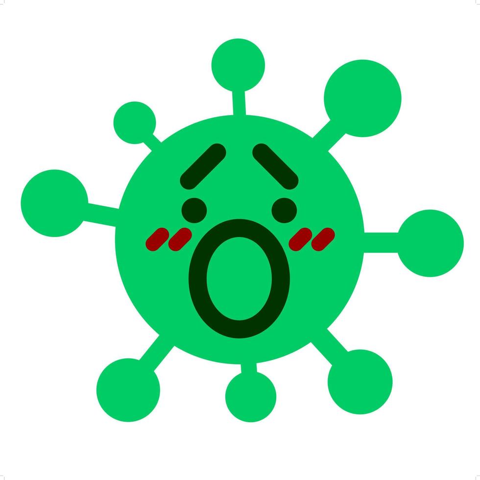 embarrassed virus icon vector