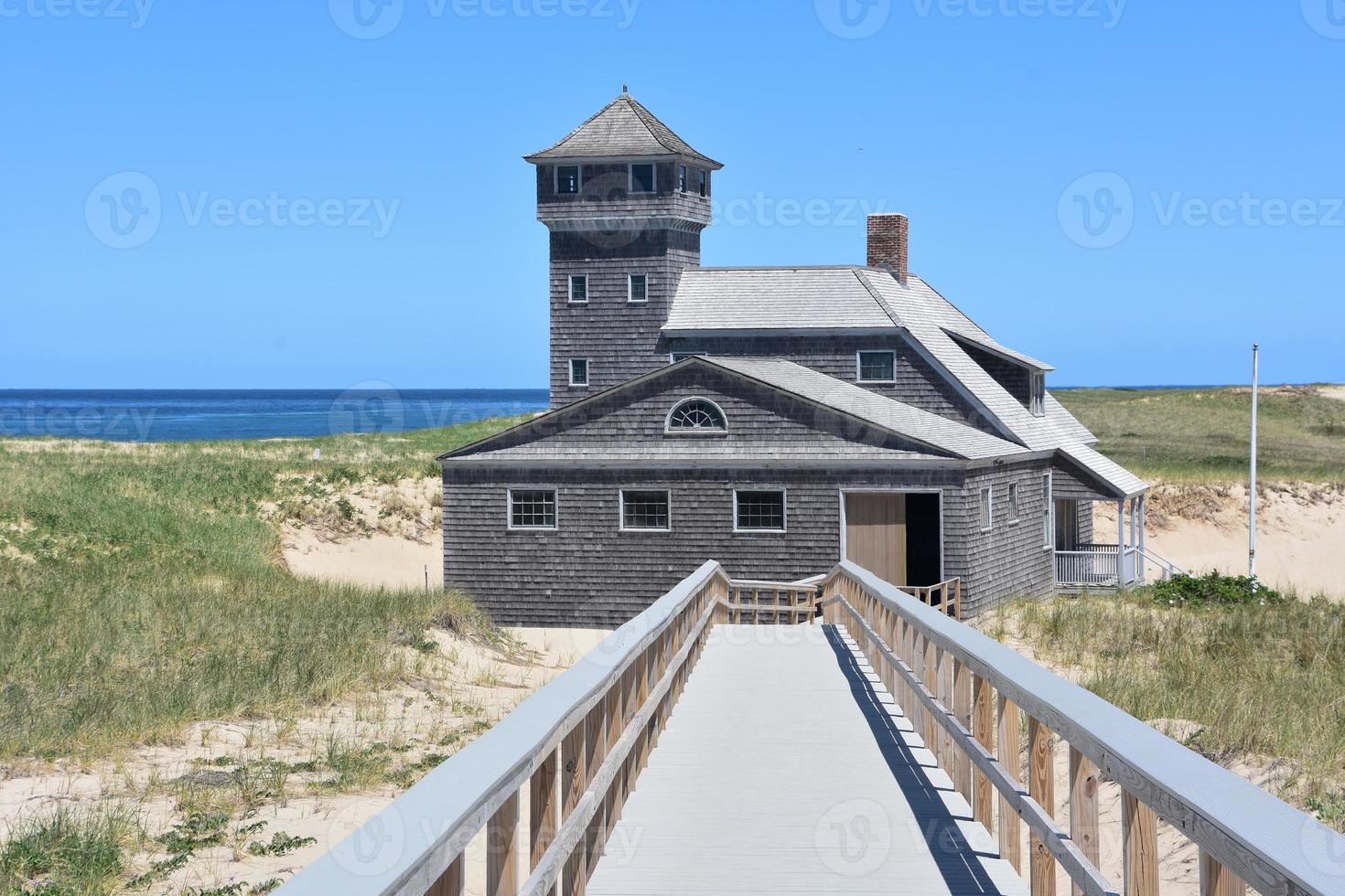 Lifeguard Station on the Outer Cape in Massachusetts photo