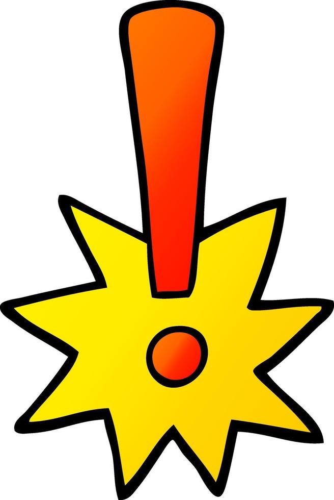 vector gradient illustration cartoon exclamation mark