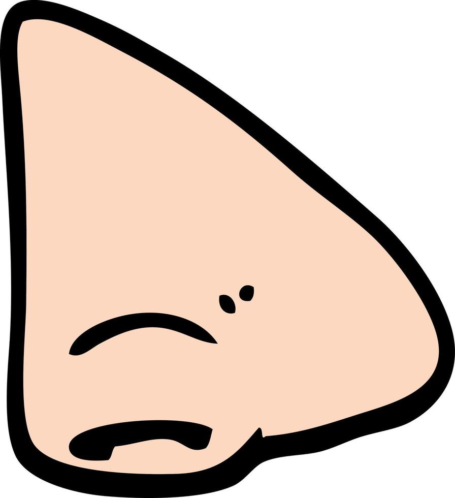 hand drawn doodle style cartoon nose vector