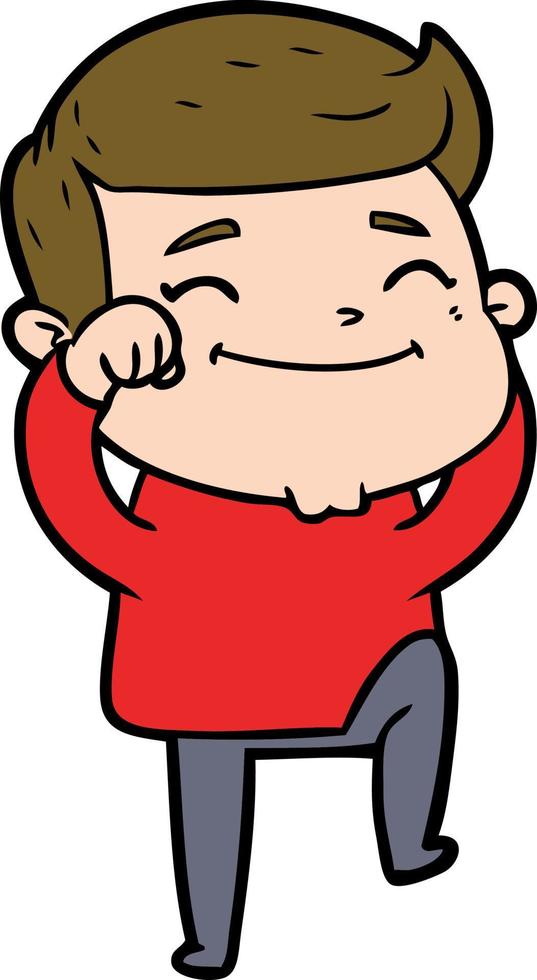 happy cartoon man vector