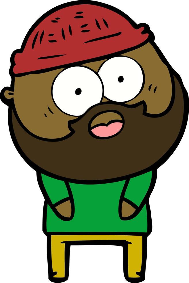 cartoon bearded man vector