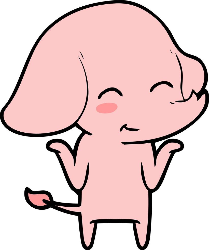 cute cartoon elephant vector