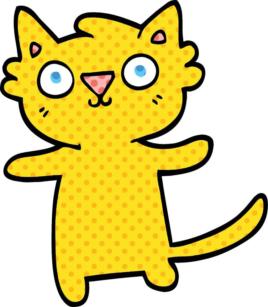 comic book style cartoon cat vector