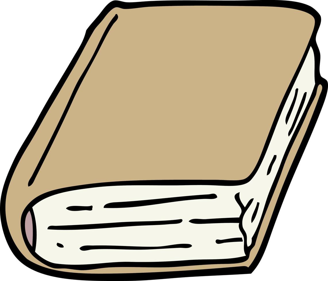 hand drawn doodle style cartoon old book vector