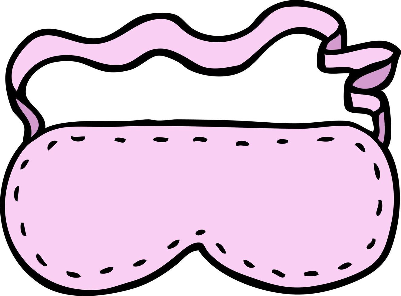 hand drawn doodle style cartoon sleeping mask vector