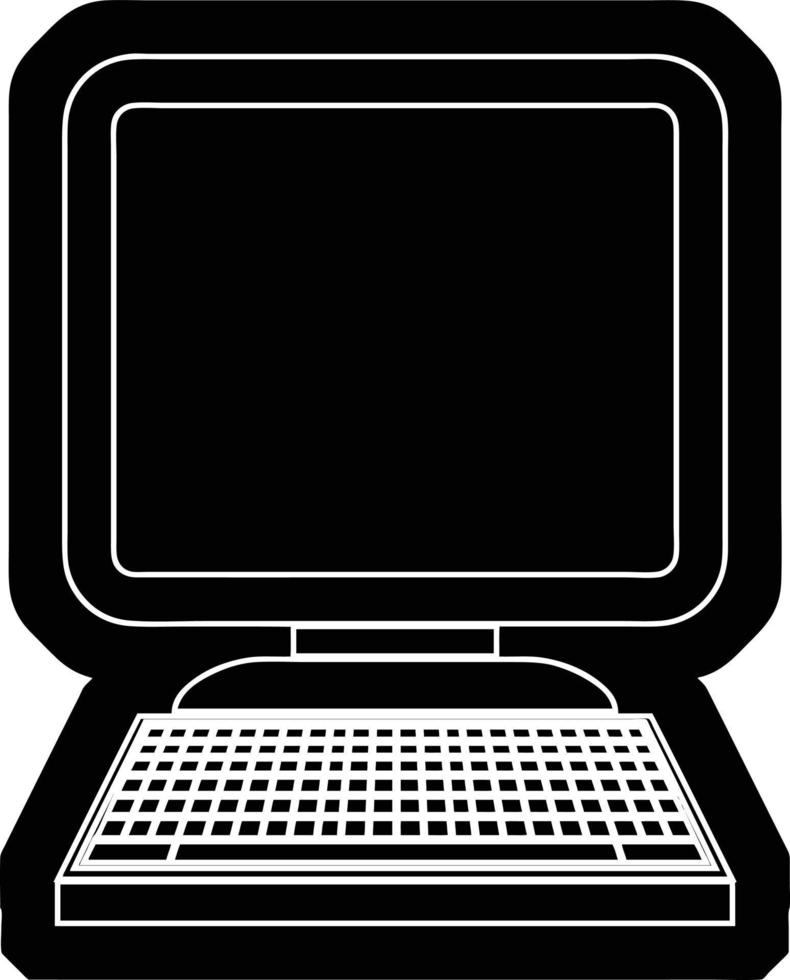 icono de vector ilustración de una computadora