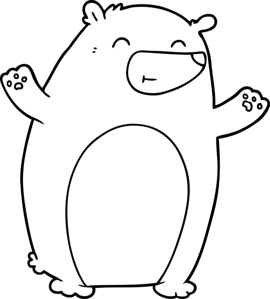 happy cartoon bear vector