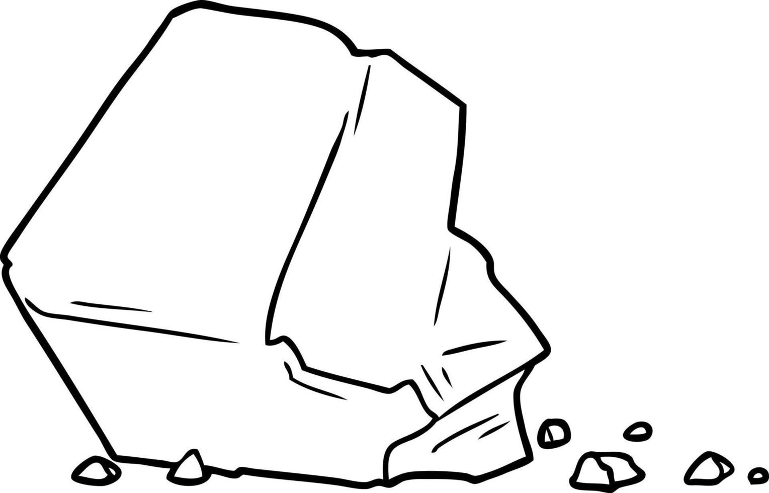 cartoon large rock vector