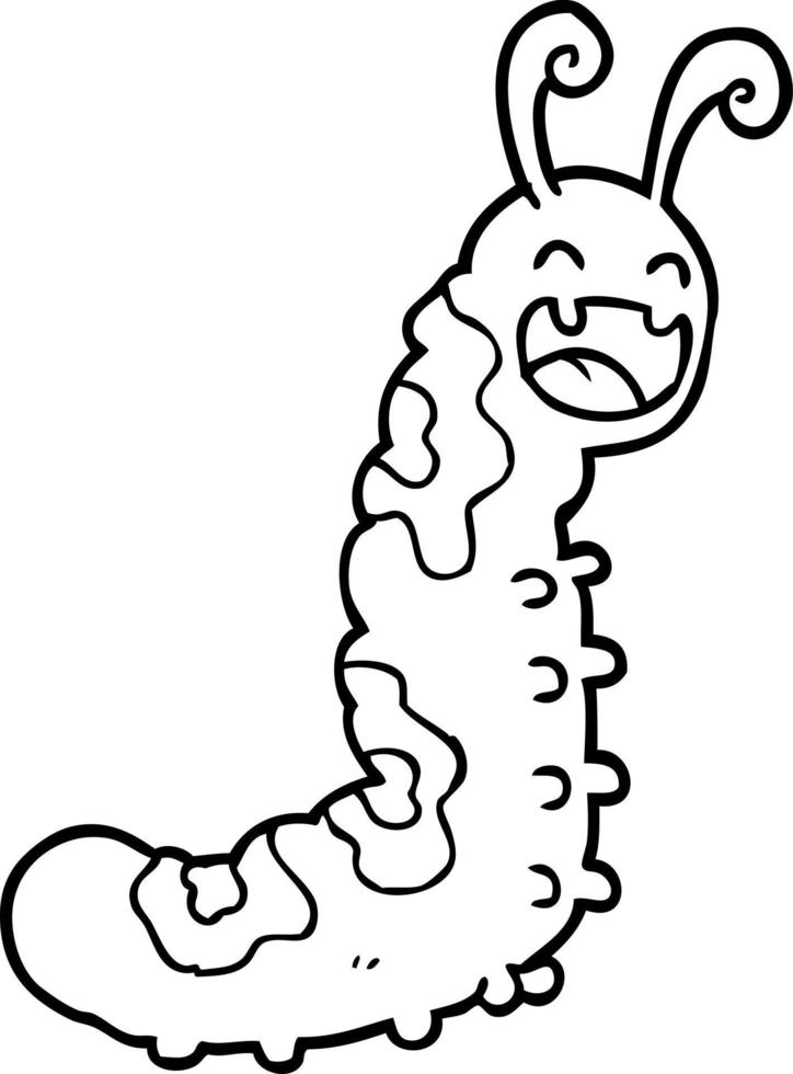 funny cartoon caterpillar vector