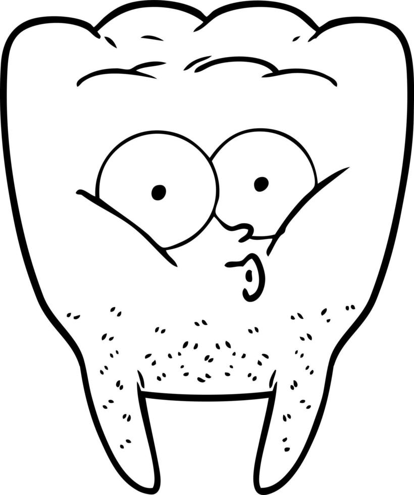 cartoon whistling tooth vector
