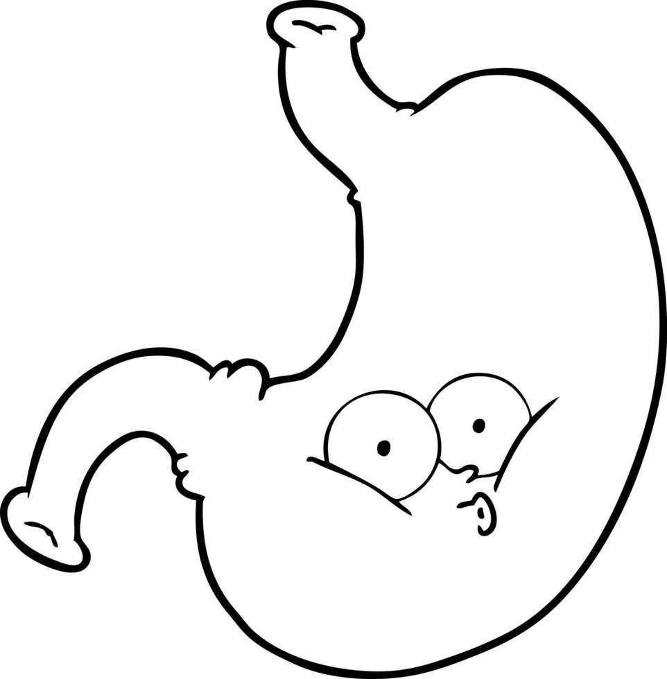 cartoon bloated stomach vector