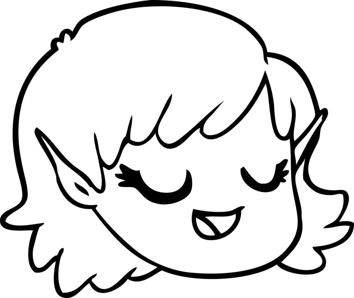 cartoon elf girl vector