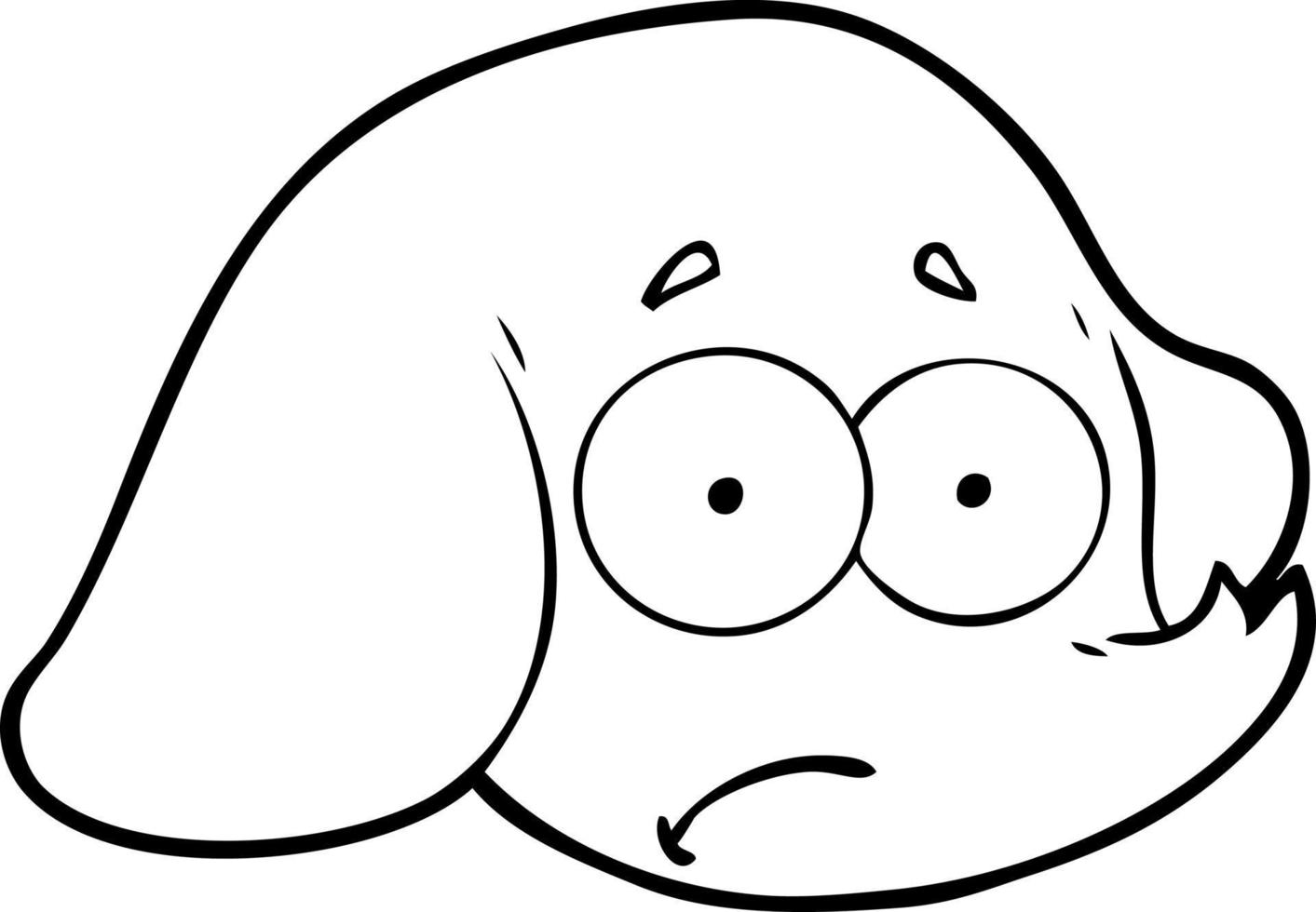 cartoon elephant face vector