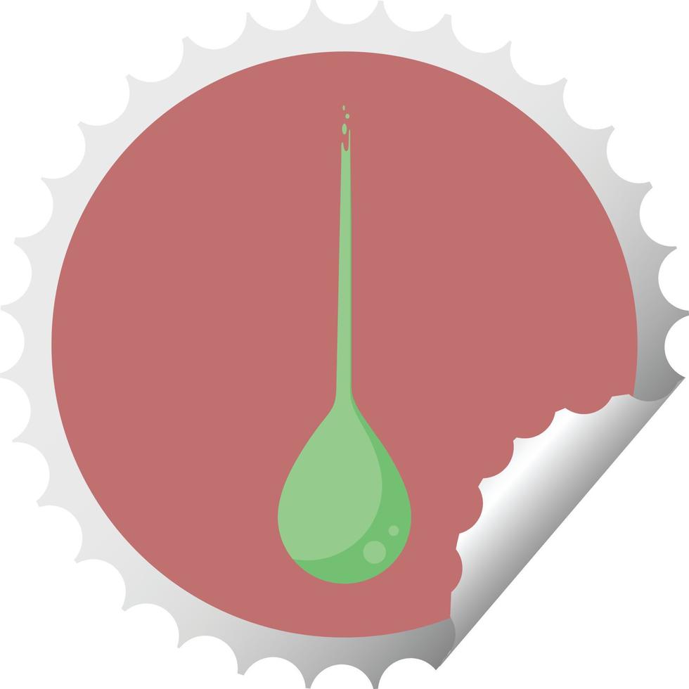 slime drip graphic vector illustration round sticker stamp