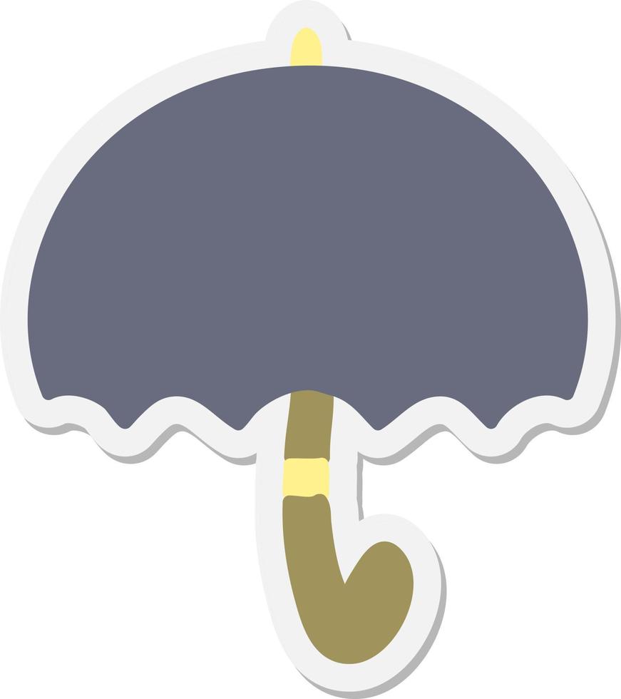 umbrella sticker icon vector