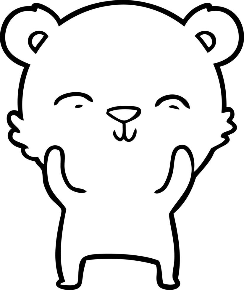 happy cartoon bear vector