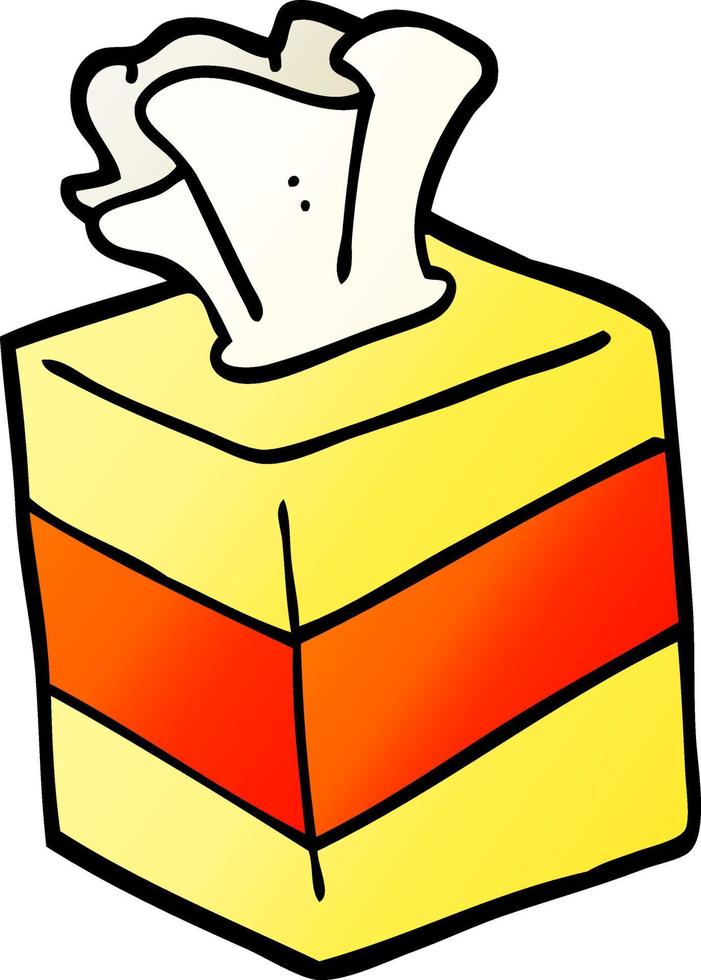 vector gradient illustration cartoon tissue box