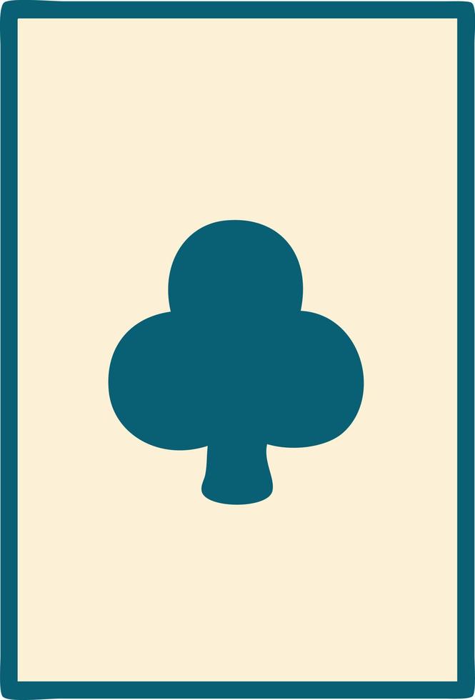 iconic tattoo style image of the ace of clubs vector