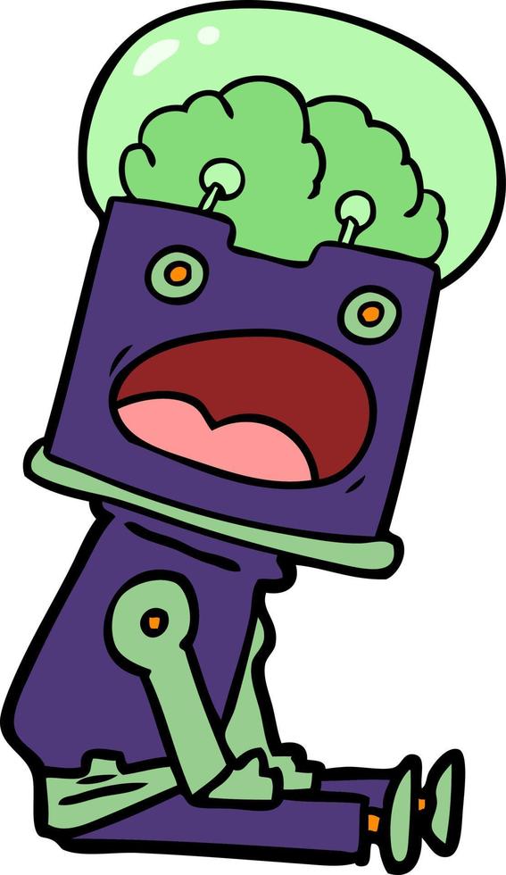Vector cartoon robot