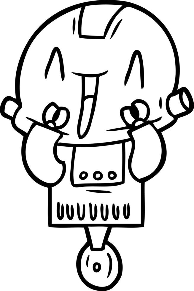 Vector cartoon robot