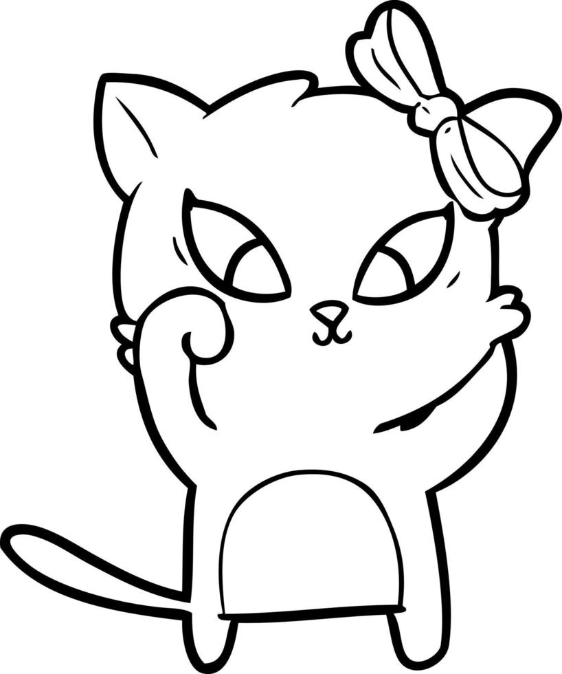 Vector cartoon cat