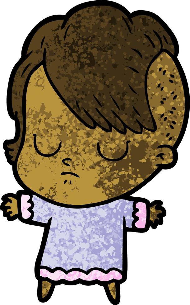 Vector cartoon girl