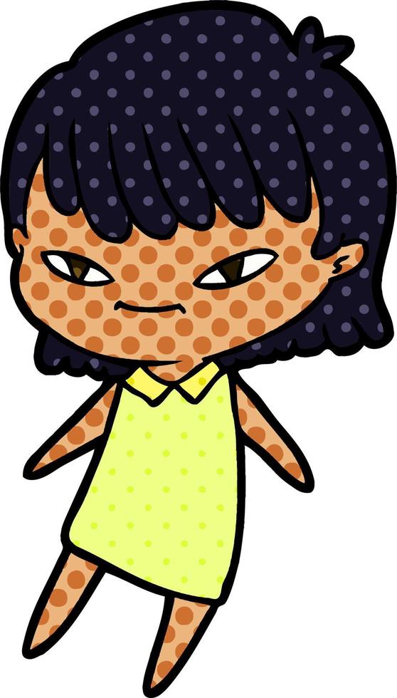 Vector cartoon girl