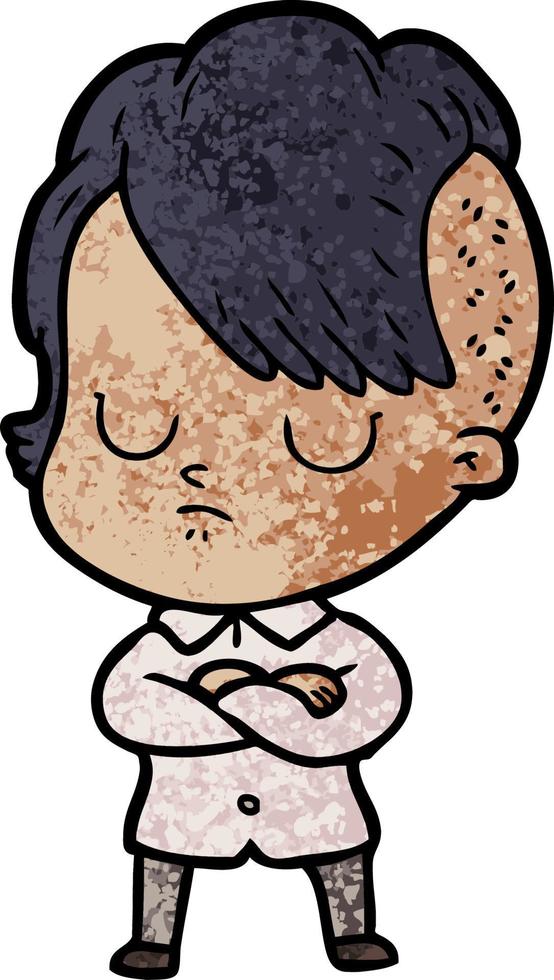 Vector cartoon girl