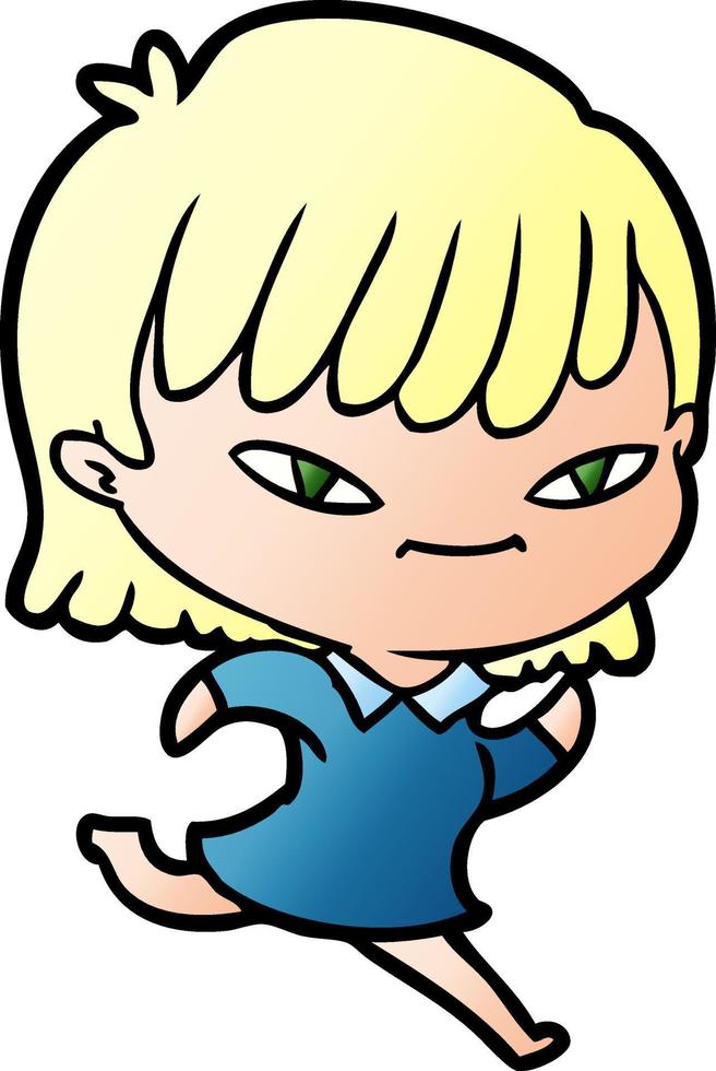 Vector cartoon girl