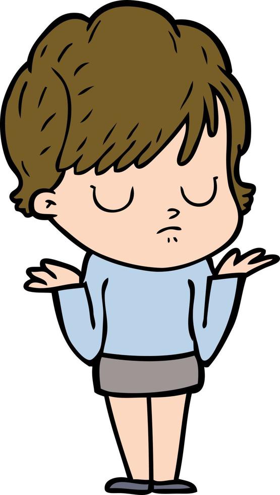 Vector cartoon girl