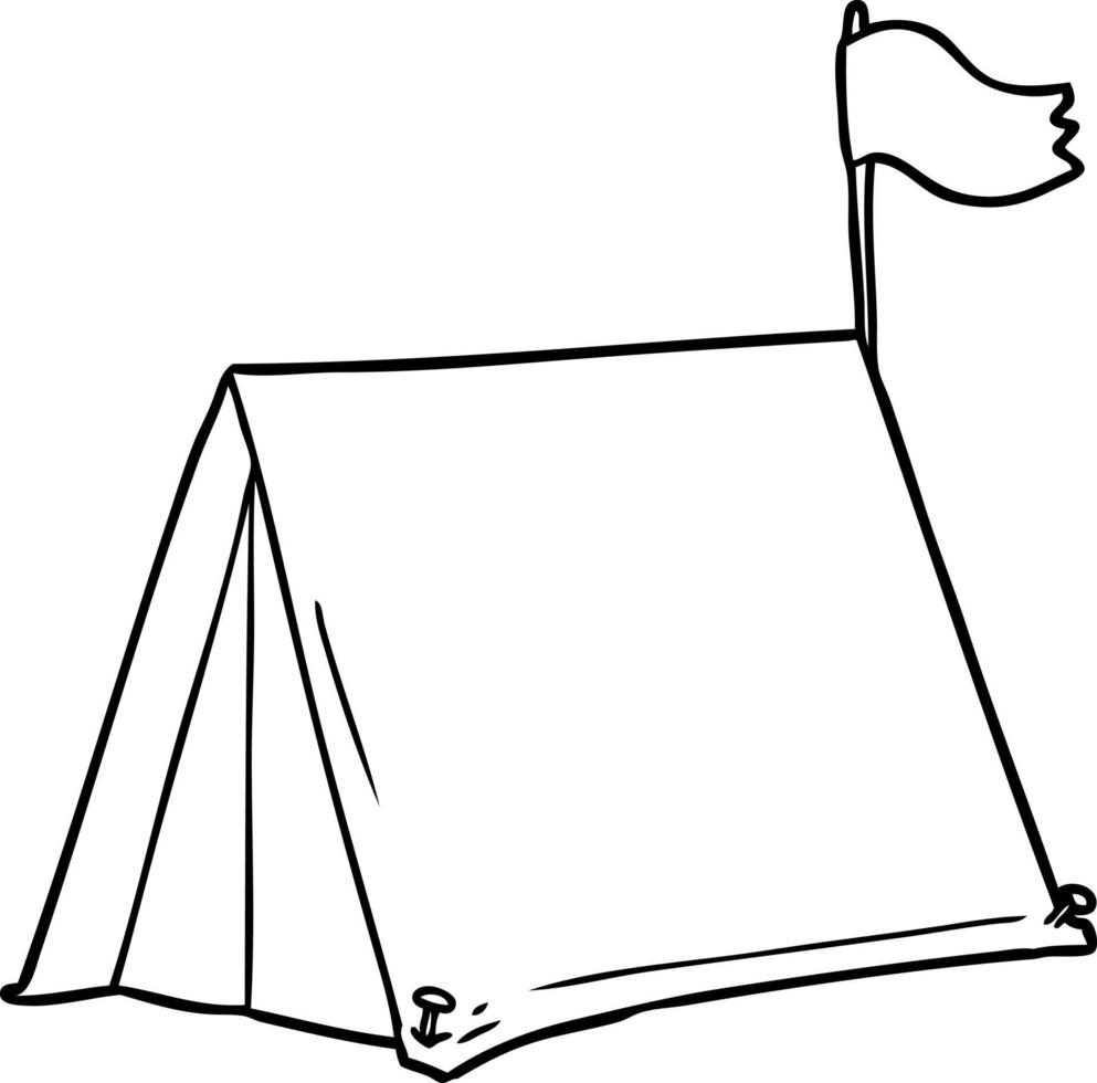 Vector cartoon tent