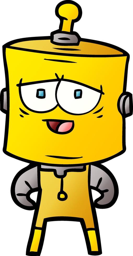 cartoon doodle character robot vector