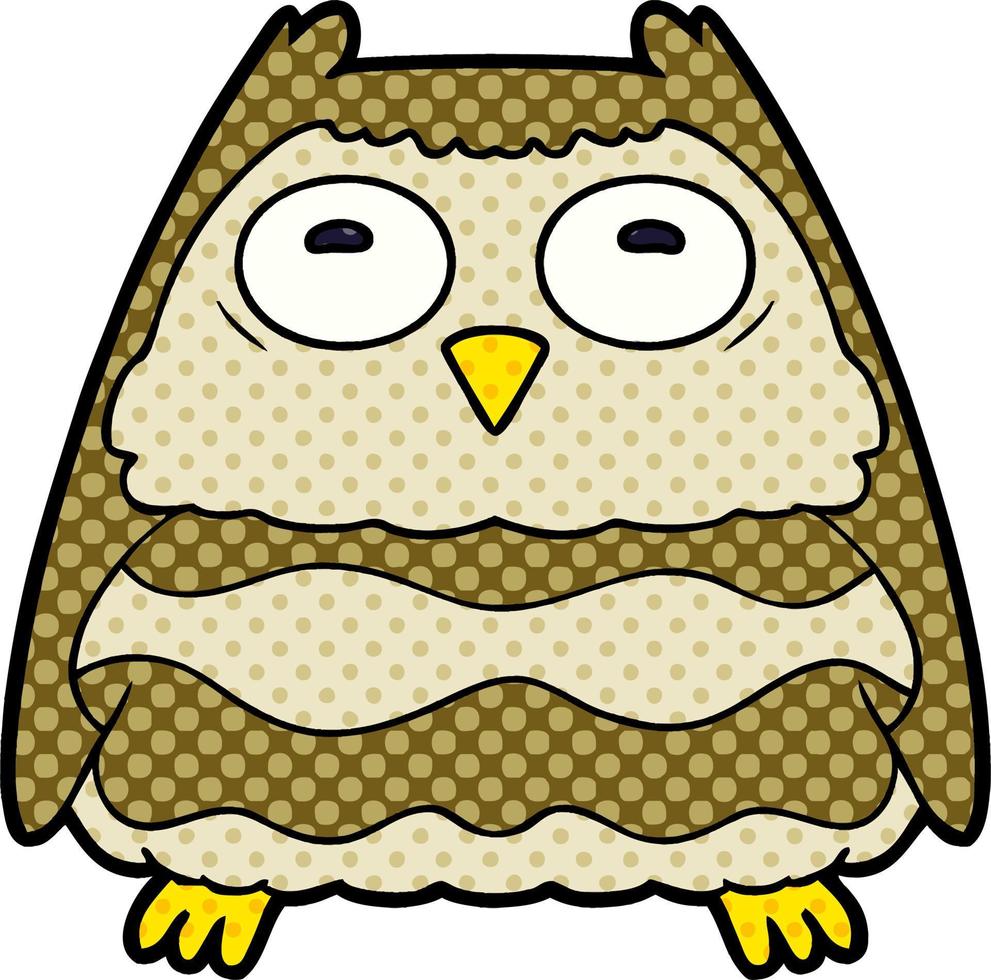 Vector cartoon owl