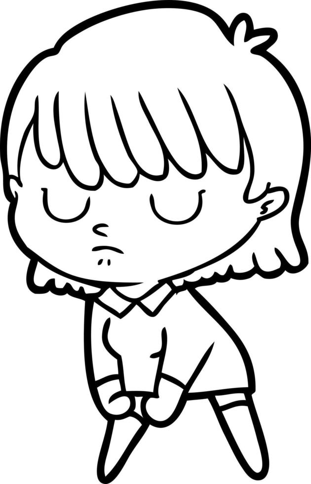 Vector cartoon woman