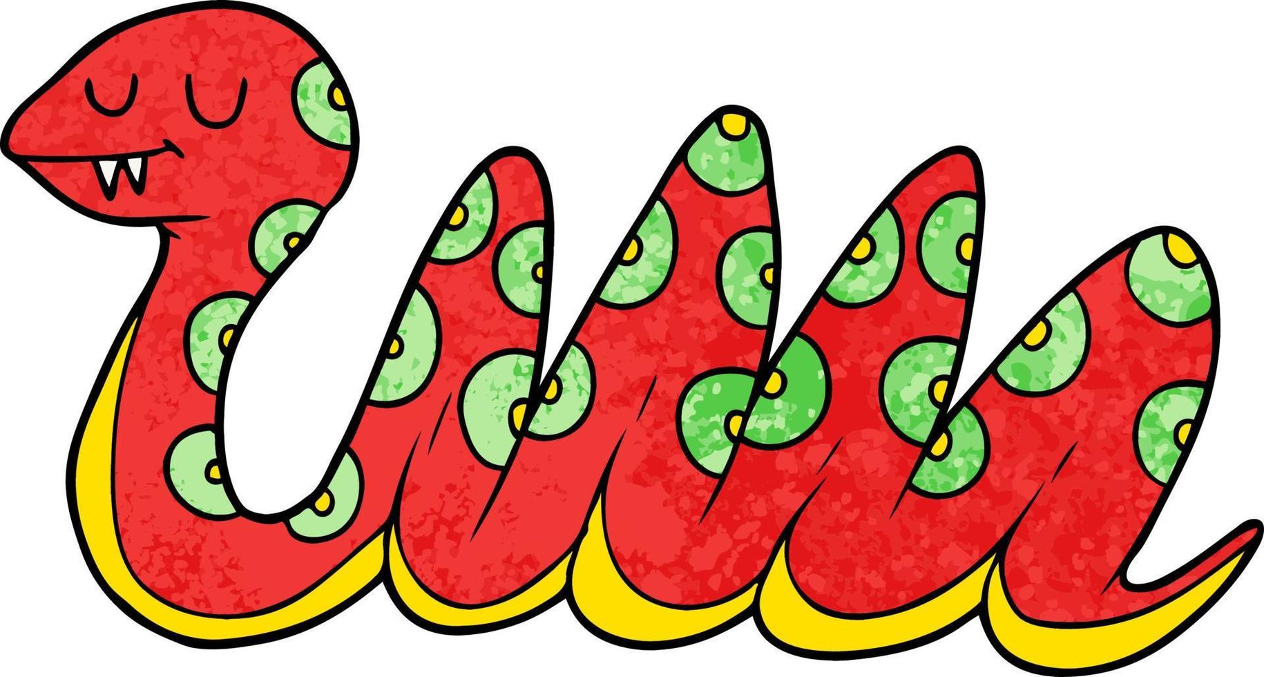 Vector cartoon snake