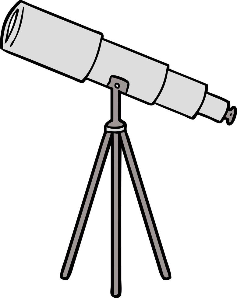 telescopio de dibujos animados de vector