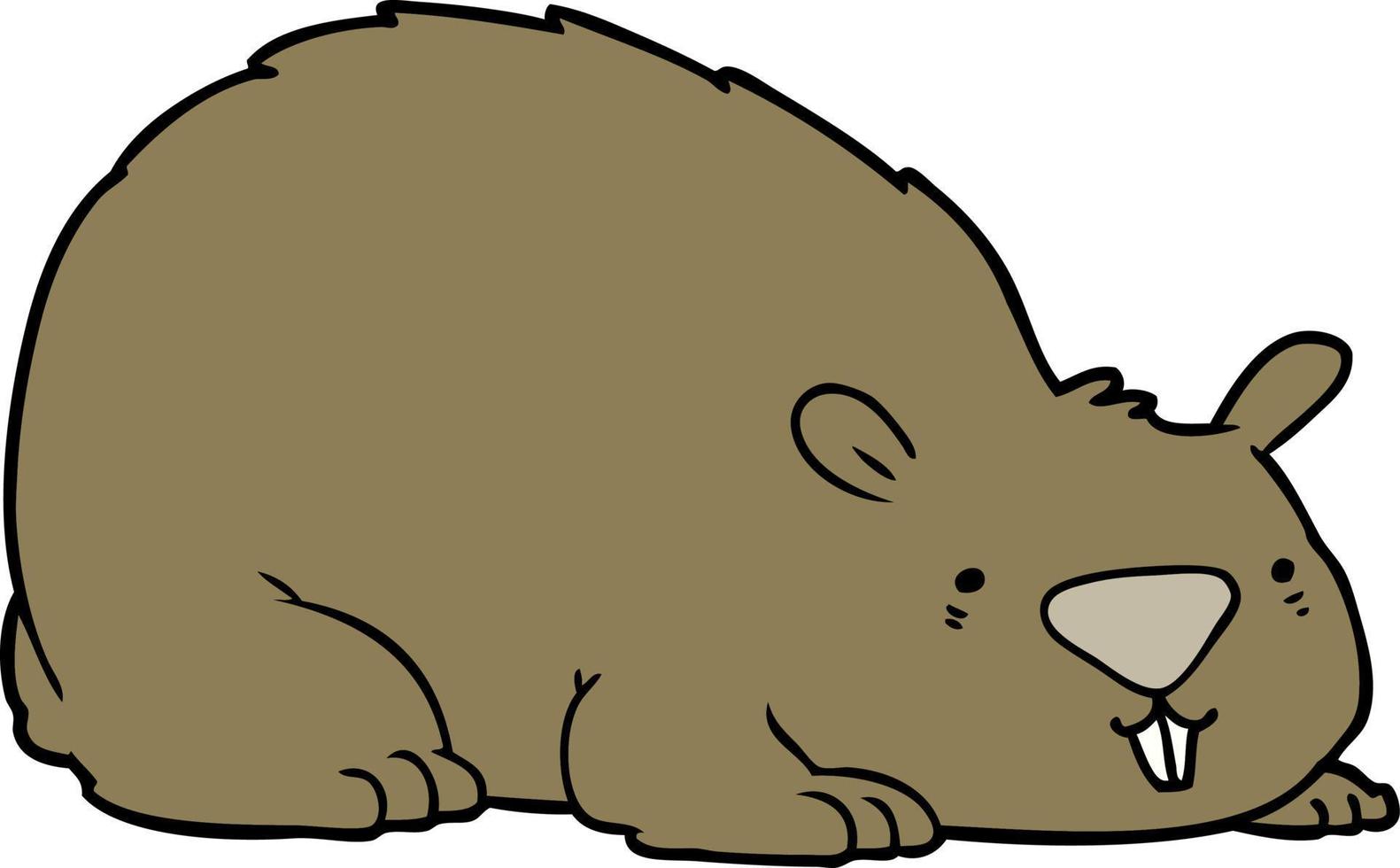 Vector cartoon wombat
