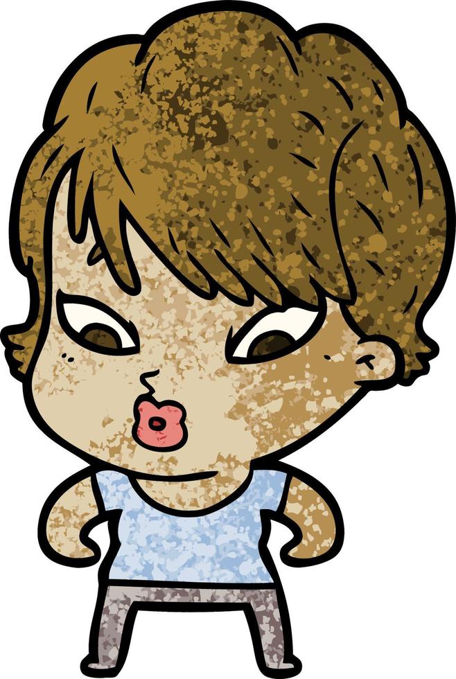 Vector cartoon woman