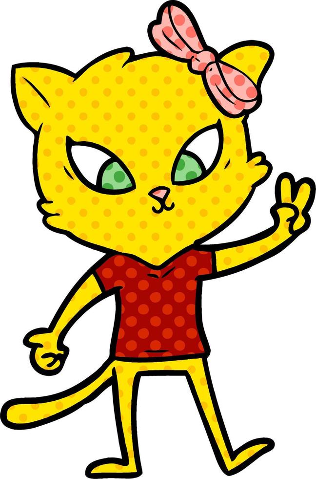 Vector cartoon cat