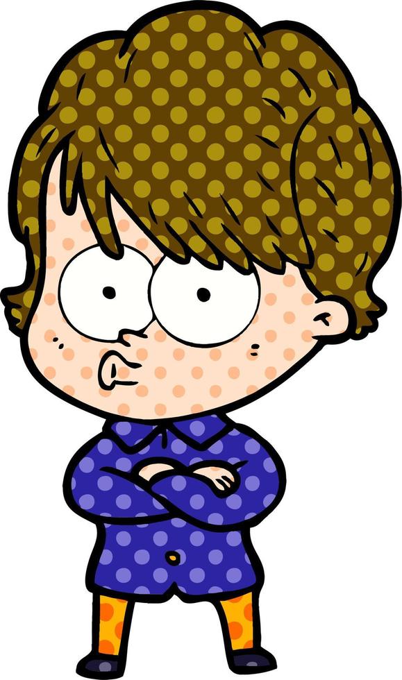 Vector cartoon woman