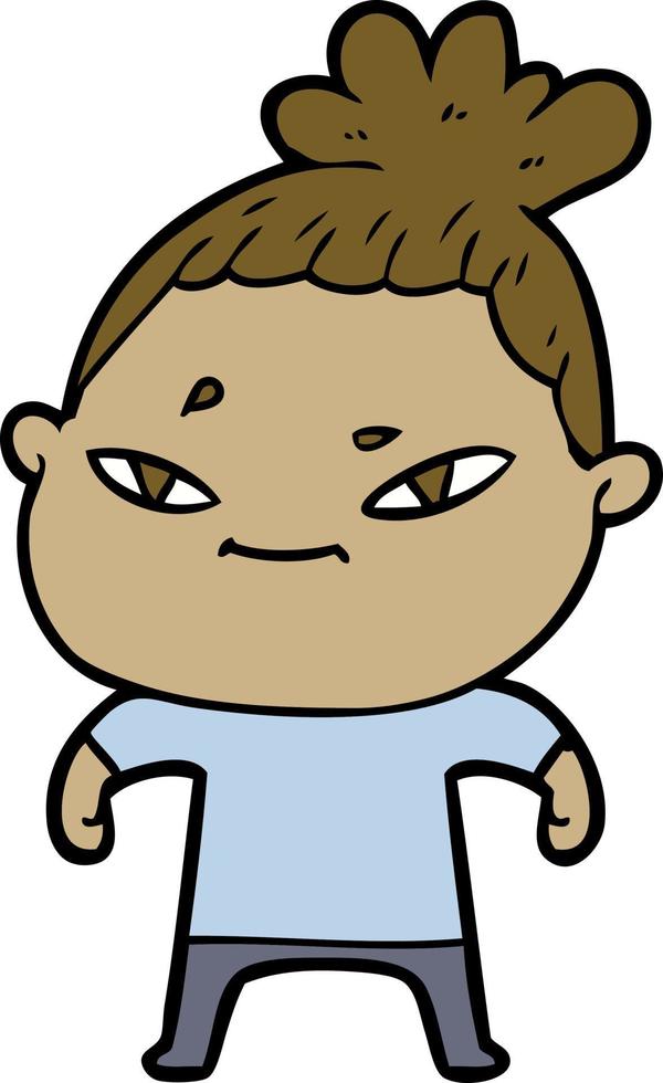 Vector cartoon woman