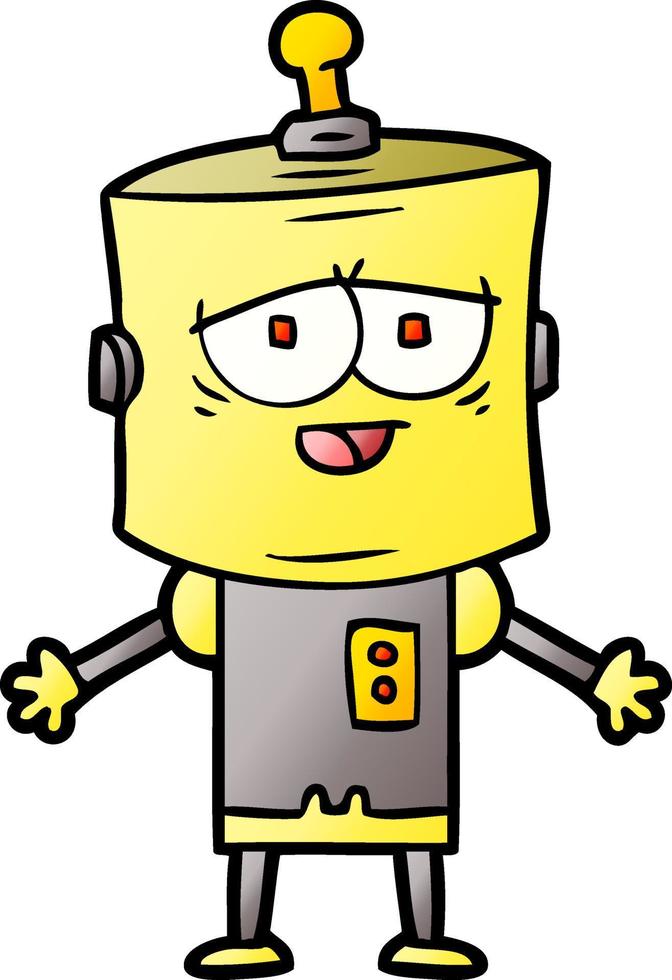 cartoon doodle character robot vector