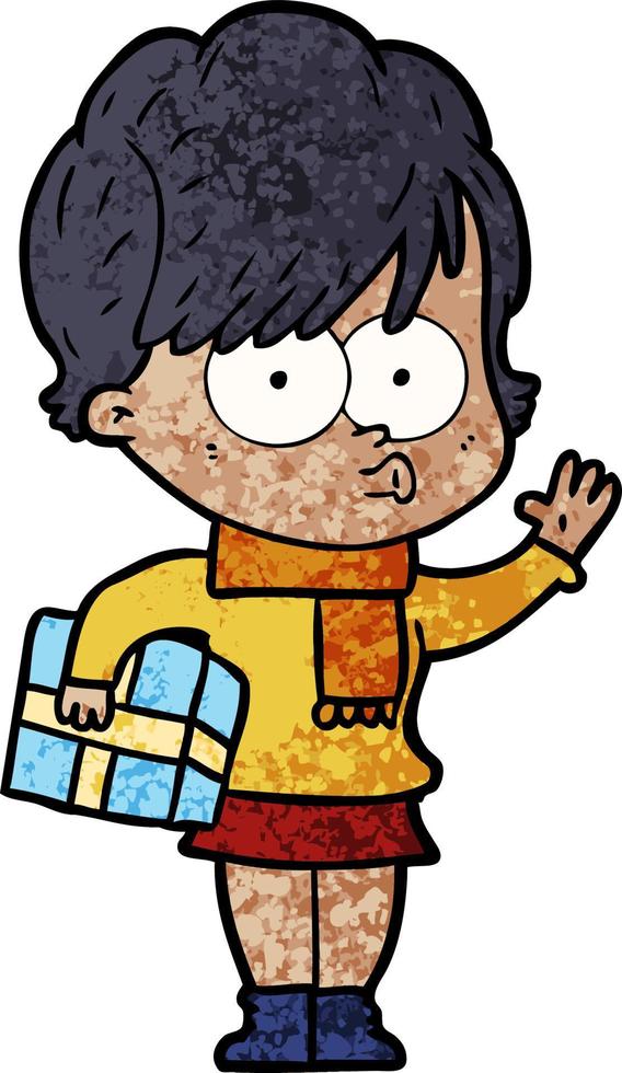 Vector cartoon woman
