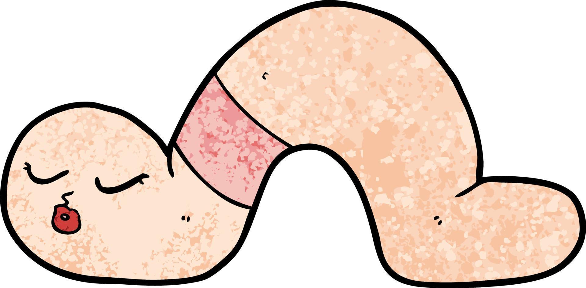 Vector cartoon worm