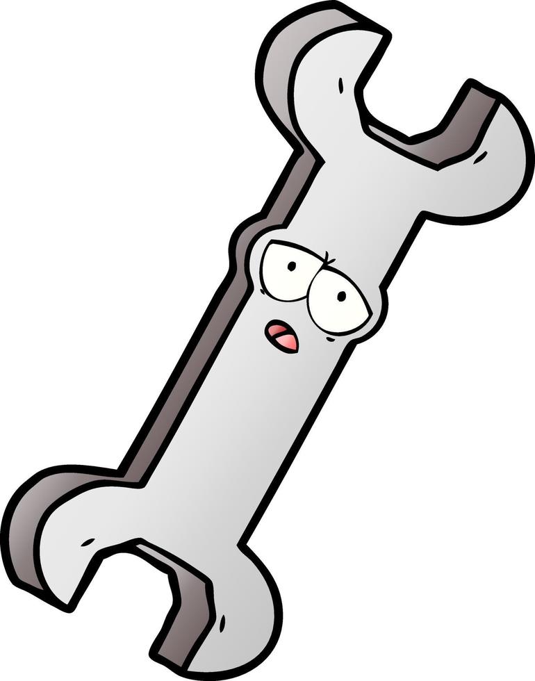 cartoon spanner character vector