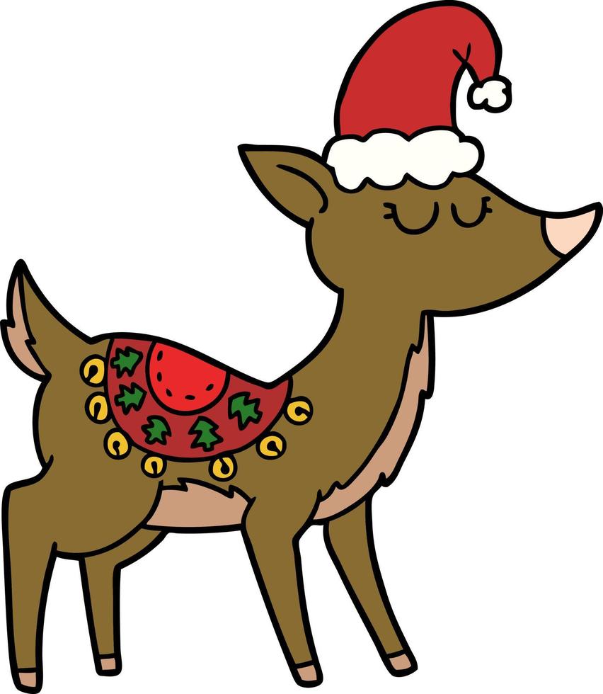 Vector cartoon reindeer
