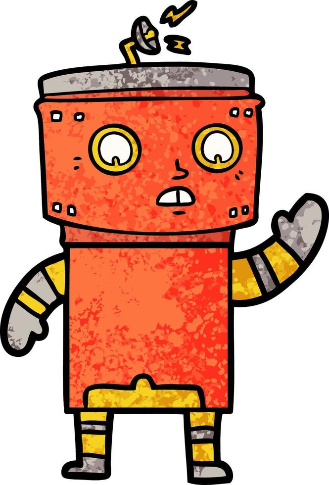 Vector cartoon robot