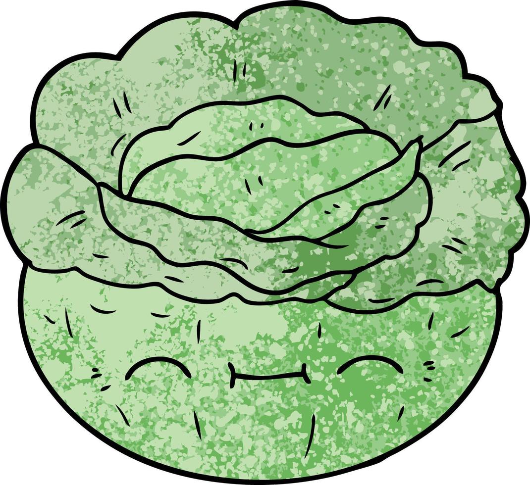 Vector cartoon cabbage