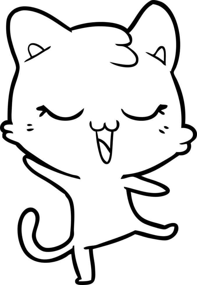 Vector cartoon cat